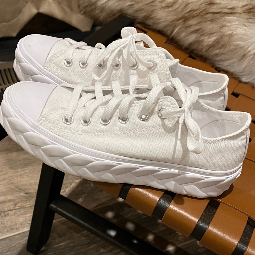 Classic White Converse Canvas Sneakers